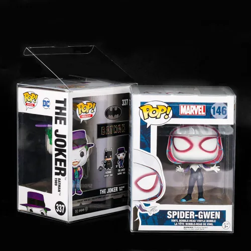 Miniatura 6 de Paquete de 8 fundas protectoras para figuras Funko Pop de 4 pulgadas, ultra gruesas de 0.020 in, sin pelar la película, caja de exhibición