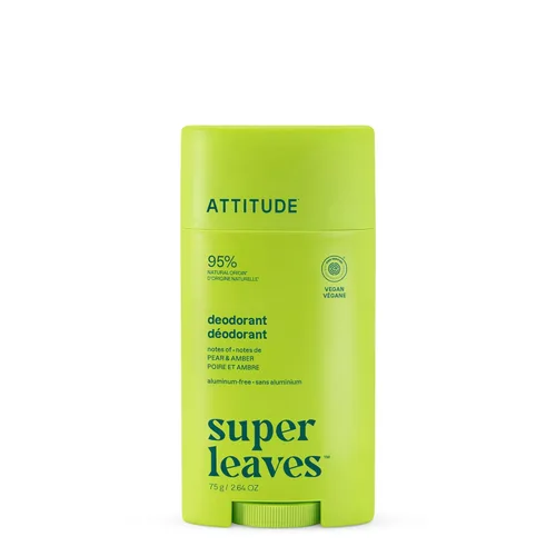 ATTITUDE Desodorante sin aluminio, ingredientes de origen natural, verificado por EWG, control de olores con bicarbonato de sodio, Twist & Glide,