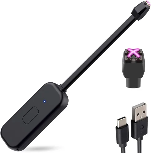 Encendedor de velas, encendedor eléctrico a prueba de viento, encendedor de arco con indicador de batería de carga USB-C | Vigas de plasma tipo X |