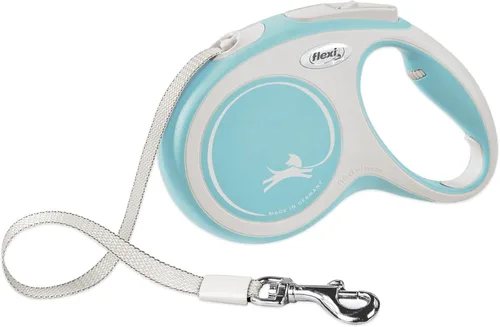 Miniatura 12 de FLEXI Nuevas Correas Retractiles de Cinta Cómoda para Perros Pequeños de Hasta 26 libras – 10 pies, Azul Correa para Mascotas sin Enredos
