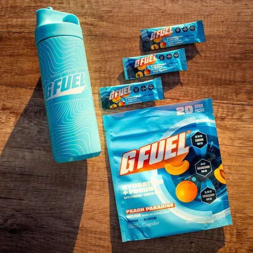Miniatura 6 de G Fuel Electrolitos en polvo para hidratación y concentración instantáneas Paquete variado de electrolitos sin azúcar de limón, naranja