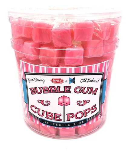 Miniatura 19 de Chupetas de Caramelo Duro en Cubo: Paquete de Chupetas con Sabor Envueltas Individualmente por Espeez - Paletas Cuadradas de Fiesta Estilo Antiguo