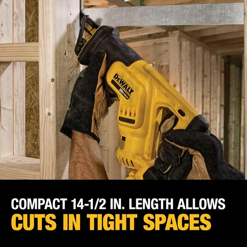 Miniatura 4 de DEWALT Kit de sierra recíproca inalámbrica MAX* de 20 V, compacto, 2 amperios hora (DCS387D1)
