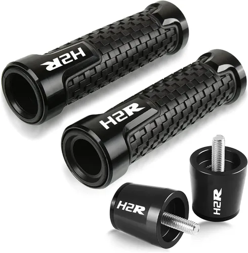 Para Kawasaki H2 H2R 2015 2016 2017 2018 2019 motocicleta antideslizante manillar mano goma agarres manillar extremos tapa tapón 7/8 pulgadas 0.866