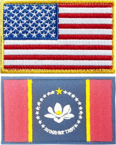 Miniatura 34 de stidsds Paquete de 2 parches de bandera estadounidense de Chicago de Estados Unidos, parches bordados, banderas de Estados Unidos, parche táctico