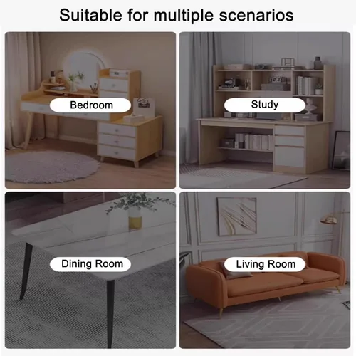 Miniatura 9 de Juego de 2/4 sillas de comedor, sillas de comedor de madera, silla tapizada para sala de estar, silla de vestíbulo sin brazos con respaldo curvo