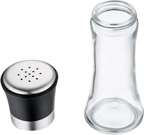 Miniatura 8 de Restaurantware Vetri - Pimentero de 6.3 onzas, 1 salero – cubierta de tapa incluida, acabado transparente, coctelero de especias de vidrio