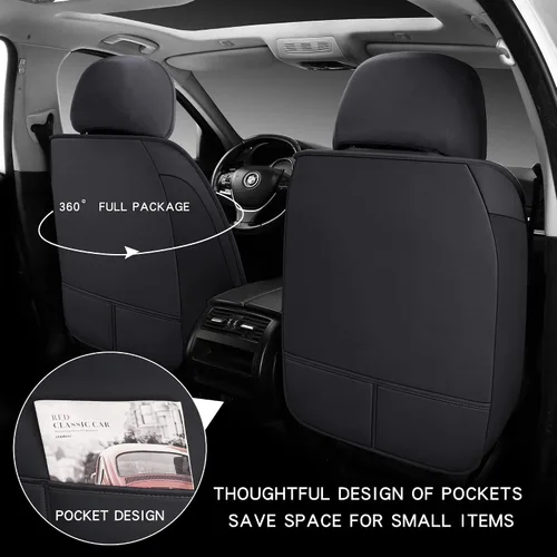 Miniatura 2 de Fundas de Asiento de Coche de Piel, Juego Completo de Fundas de Asiento de Cobertura Total, Fundas de Asiento Automotrices Universales para Coches