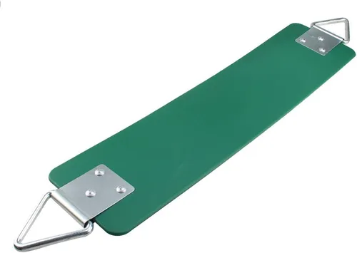 Asiento de columpio AGPTEK, columpio de jardín de 30 x 6 x 0.27 pulgadas para niños y adultos con anillo de triángulo de metal - Verde (límite de