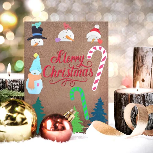 Miniatura 2 de 27 troqueles para hacer tarjetas, plantillas de Navidad de SENHAI para decoración de Navidad, álbumes de recortes, manualidades de papel, muñeco