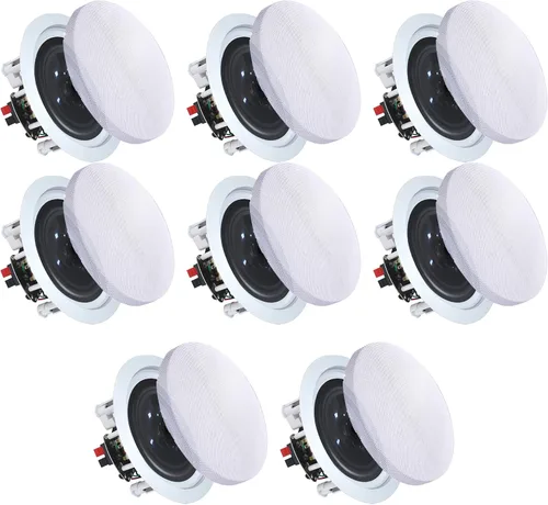 Miniatura 10 de Vaiyer Par de altavoces de techo de 6.5 pulgadas y 400 vatios (por par) para sistema de cine en casa, montaje empotrado en la pared en el techo de 2