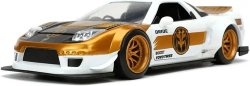 Miniatura 6 de Jada Toys Power Rangers 1:24 2002 Honda NSX Type-R Japan Spec - Auto fundido a presión con figura de Ranger blanco de 2.75 pulgadas, juguetes