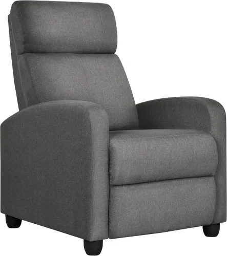 Miniatura 15 de Yaheetech Silla reclinable de pana para sofá individual, asiento de cine en casa, silla reclinable moderna ajustable para sala de estar, dormitorio