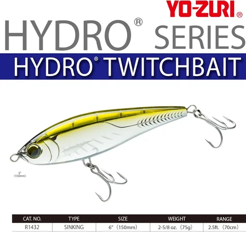 Miniatura 2 de Yo-Zuri Señuelos de hundimiento Hydro Twitchbait Hueso