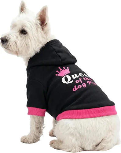 Miniatura 8 de Camisas rosas para perras, ropa para cachorros, sudadera con capucha para mujer, sudadera con corona de princesa para mascotas, camiseta para perros