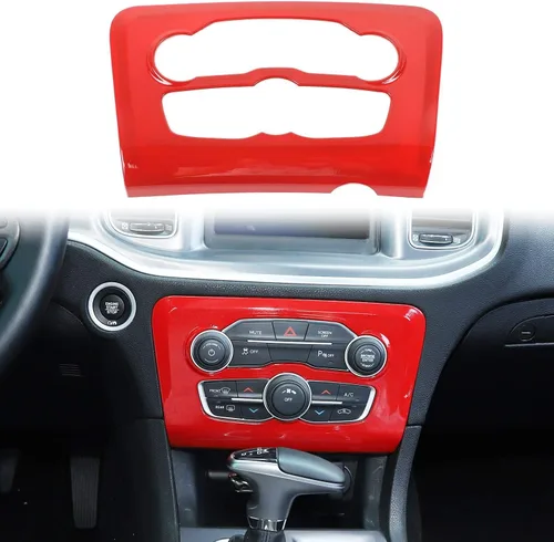 Miniatura 8 de Voodonala Para cargador de radio AC CD interruptor panel de ajuste para Dodge Charger 2015-2019, ABS rosa 1 unidad Rosa/Rebel Fun.