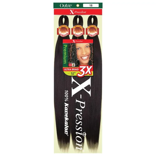 Miniatura 7 de Outre X-Pression Braid - Trenza preestirada 52" 3X, Negro jet 1