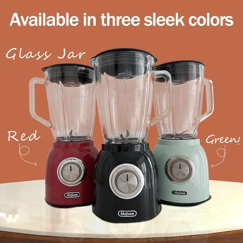 Miniatura 5 de Potente batidora de cocina, mezclador triturador de hielo, tarro de vidrio de 1.5 LG de 50 onzas, 6 piezas de cuchillas de acero inoxidable 304
