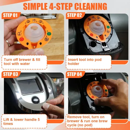 Miniatura 5 de Paquete de 2 herramientas de limpieza de agujas compatibles con cafeteras Keurig 2.0, no más granos de café dejados en café o café semiacabado