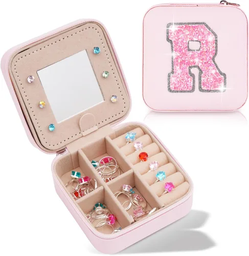Miniatura 55 de Uygafly Joyero de viaje – Joyero personalizado para mujeres, pequeño organizador de joyas, bonitos organizadores de joyas y estética