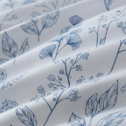 Miniatura 6 de Jane yre Funda de Edredón Queen de Flores de Microfibra Cepillada 3 Piezas Juego de Ropa de Cama Floral Queen Estilo Jardín Patrón Floral Azul Funda