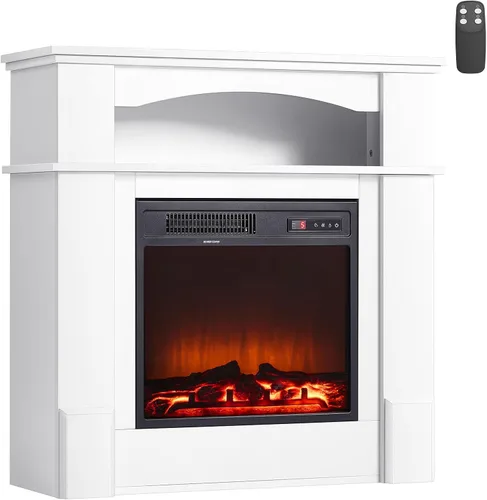 Miniatura 10 de VEVOR Chimeneas independientes de 22.8 pulgadas, calentador eléctrico portátil de 1500 W, 5120 BTU, con protección contra sobrecalentamiento, llamas