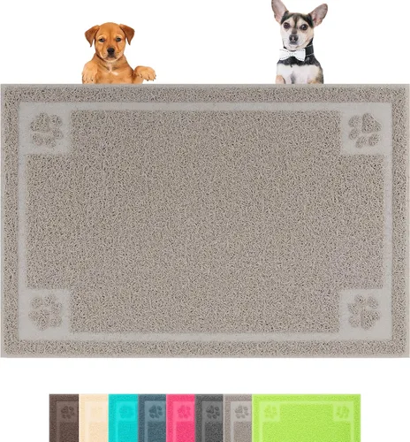 Darkyazi Tapete de alimentación para mascotas grande para perros y gatos, 24 x 36 pulgadas, flexible y fácil de limpiar, lo mejor para tapete de