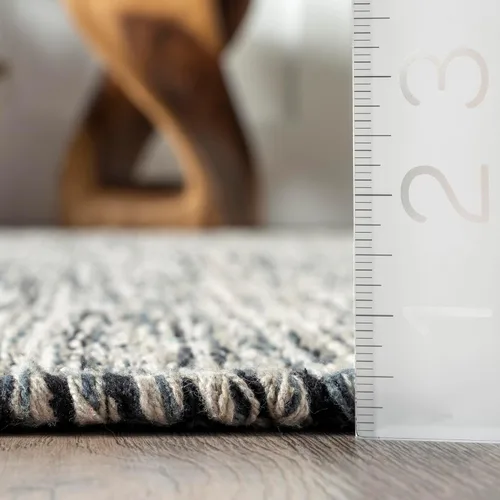 Miniatura 2 de nuLOOM Alessi - Alfombra decorativa de algodón sólido de granja, 2 x 3, color gris