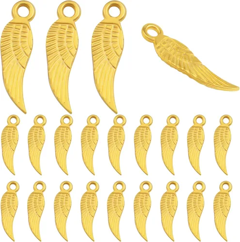 100 dijes de alas de ángel, de aleación tibetana, accesorios para hacer joyas, pulseras, collares, manualidades, suministros para fiestas de