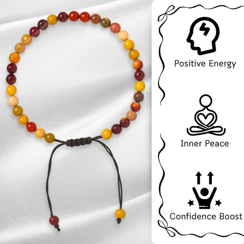 Miniatura 96 de Amazing Gemstone Crystal Anklet Ankle Bracelets for Women - Waterproof Beaded Healing Crystal Anklets, Plus Size Chakra Gemstone Bead Anklet