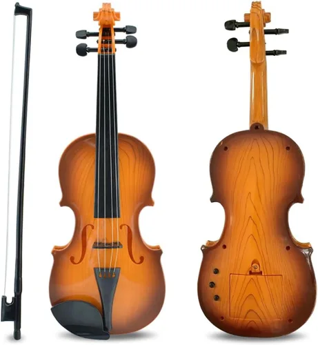 Miniatura 2 de Juguete de violín de 16 pulgadas para niños, juguetes de violín de 4 cuerdas, instrumentos musicales para niños, instrumento electrónico portátil