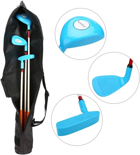 Miniatura 2 de Juego de palos de golf para niños, juego de golf KONDAY Kids, incluye unidad, plancha, putter, bolsa de transporte y pelotas suaves para mano derecha