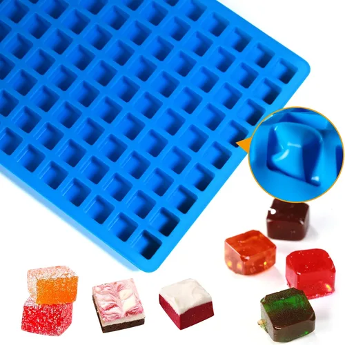 Miniatura 4 de Sidosir - Molde de caramelo cuadrado de silicona, moldes de silicona de goma de 126 cavidades para bombas de grasa, molde de trufa de chocolate