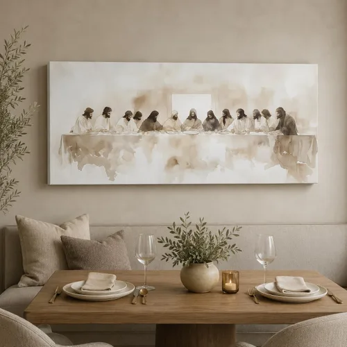 Miniatura 44 de TIMUBA Arte de pared de pesebre navideño, impresiones en lienzo de belén, imagen de póster cristiano de Jesús de noche estrellada, pintura