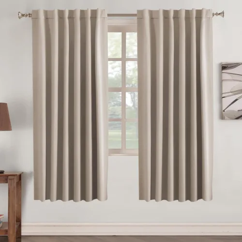 Miniatura 130 de Turquoize Cortinas Opacas para Tratamiento de Ventana con Trabillas Traseras para Sala de Estar/Dormitorio, Tratamientos de Ventana con Aislamiento