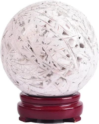 Miniatura 128 de JIC Gem Esfera de cristal de cuarzo Pietersite, bola de cristal decorativa azules y marrones dorados para meditación, decoraciones de mesa