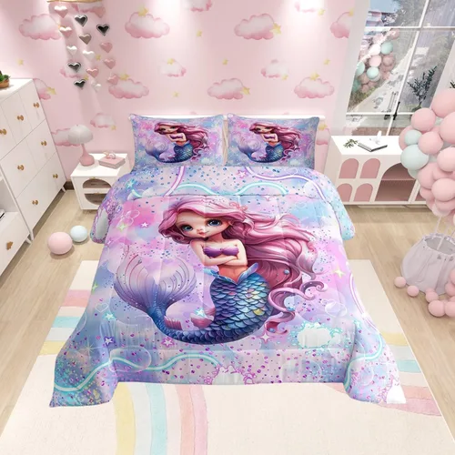 Miniatura 20 de Castle Fairy Juego de edredón con estampado azteca occidental, juego de ropa de cama geométrica a rayas marrones para niños y adolescentes