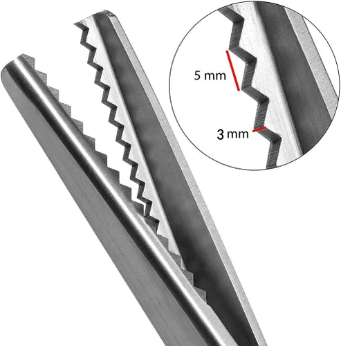 Miniatura 3 de BlueSnail Tijeras de acero inoxidable con agarre cómodo, mango profesional, para manualidades, costura, corte en zigzag, tijeras de coser