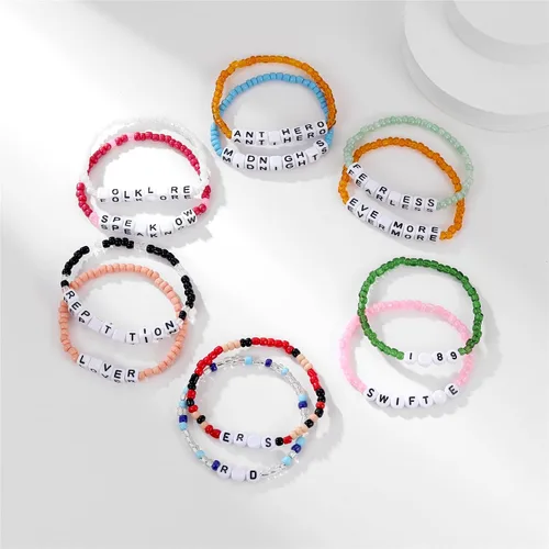 Miniatura 6 de AIMADE Taylor Album Inspired - Juego de pulseras bohemias en capas, pulseras de amistad, regalos de joyería para mujeres y niñas