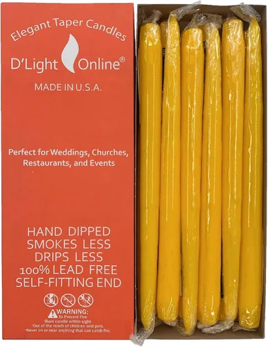 Miniatura 16 de D'light Online Elegantes Velas Cónicas de Otoño Estacional de 10 Pulgadas de Calidad Premium - Sin Perfume, Velas Cónicas Sumergidas a Mano, Sin