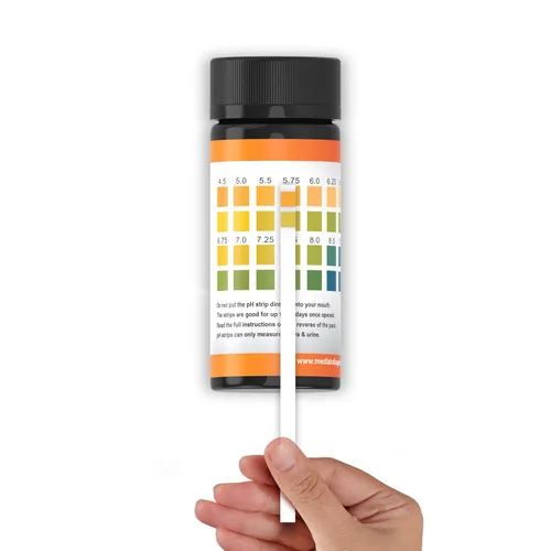 Miniatura 7 de Tiras de prueba de pH 4.5 a 9.0 (200 ct) para pruebas de pH corporal de orina y saliva. Tiras de prueba de reactivos de análisis de orina