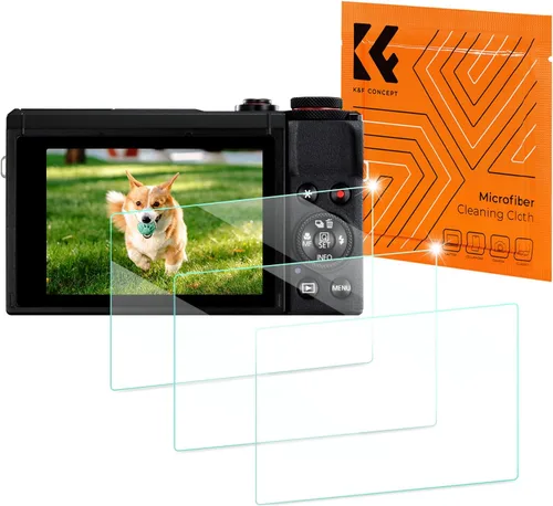 K&F CONCEPT 3 protectores de pantalla compatibles con cámara Canon G9X II G9X G7X II G7X G5X II G5X II G5X, protector de pantalla de vidrio templado