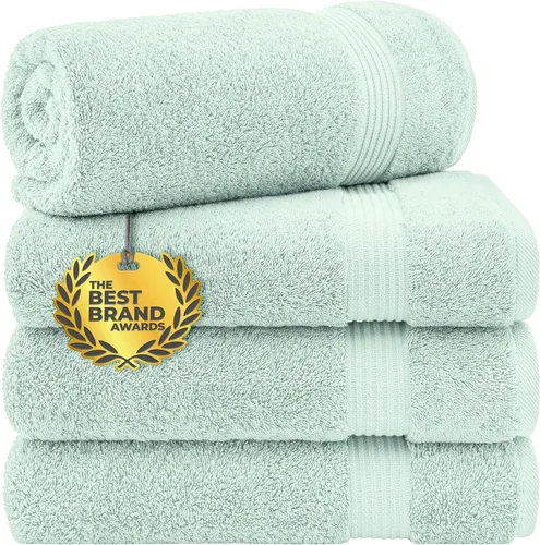 Miniatura 72 de Cotton Paradise - Juego de 4 toallas de mano para baño, 100% algodón turco, toallas suaves y absorbentes para la cara, toallas de mano color gris