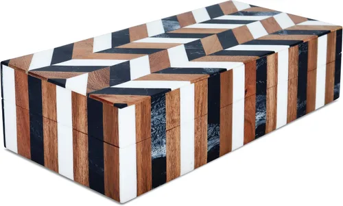 Miniatura 100 de Handicrafts Home Caja de recuerdo decorativa de 8 x 5 – Pequeña caja organizadora con tapa, almacenamiento decorativo Boho, caja de memoria retro