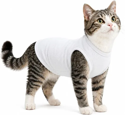 Miniatura 42 de Lovelonglong Ropa para mascotas de verano 2019, ropa para perro, camisetas en blanco, camisetas acanaladas, chalecos de hilo superior para perros