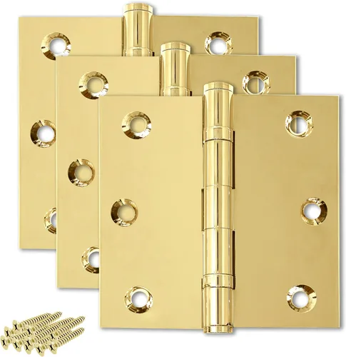 Miniatura 20 de Solid Brass Door Hinge Heavy Duty Ball Bearing 3.5 x 3.5 Inch - Set of 2 Hinges (Antique Brass)