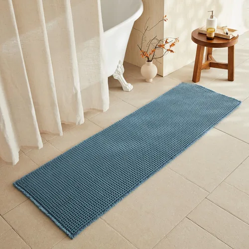 Miniatura 144 de TYUU Tapete de baño estilo gofre, tapete de baño bohemio, antideslizante, lavable, súper absorbente, de secado rápido, bonito tapete de baño