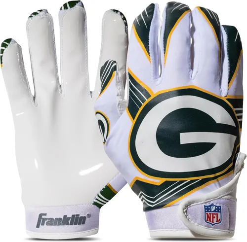 Miniatura 27 de Franklin Sports - Guantes de receptor de fútbol americano juvenil de la NFL, par de guantes de fútbol para niños con logotipos de equipos de la NFL