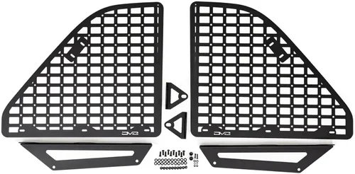 Miniatura 9 de DV8 Offroad Paneles de almacenamiento Molle para ventana trasera para Jeep Wrangler JL 2018-2023 de 4 puertas Incluye paneles laterales
