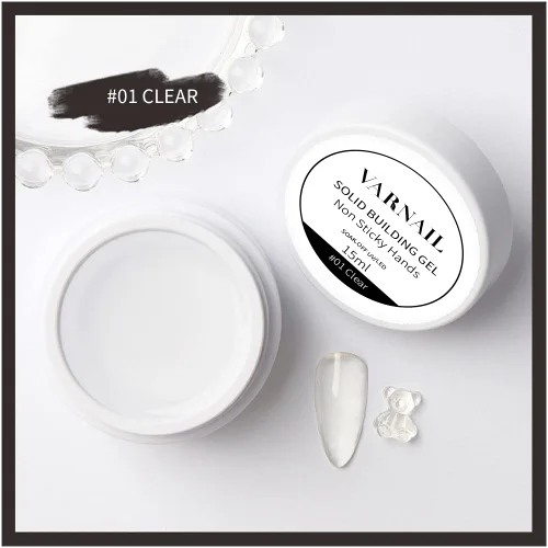Miniatura 2 de VARNAIL Kit de extensión de uñas, gel de construcción sólido, gel de construcción de uñas no pegajoso con gel básico y herramientas, lámpara